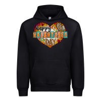 Black Happy Valentınes Day Urban Hoodie - CowhideDigitalArt