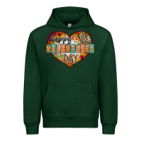 Forest Green Happy Valentınes Day Urban Hoodie - CowhideDigitalArt