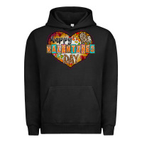 Pigment Black Happy Valentınes Day Urban Hoodie - CowhideDigitalArt