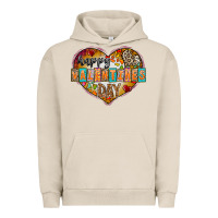 Pigment French Oak Happy Valentınes Day Urban Hoodie - CowhideDigitalArt