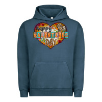 Pigment Midnight Navy Happy Valentınes Day Urban Hoodie - CowhideDigitalArt