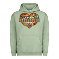 Pigment Oil Green Happy Valentınes Day Urban Hoodie - CowhideDigitalArt