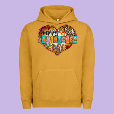 Happy Valentınes Day Urban Hoodie Designed By Cowhidedigitalart