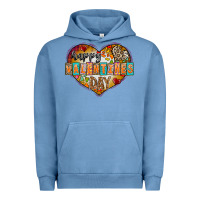 Pigment Pebble Blue Happy Valentınes Day Urban Hoodie - CowhideDigitalArt