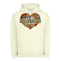 Pigment Pistachio Happy Valentınes Day Urban Hoodie - CowhideDigitalArt
