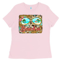 Bubblegum Pink beach'in sunglasses Ladies Tee - Jasminsmagicworld