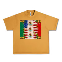 Peanut Butter American flag mexico flag sunflower cactus Urban Heavy Tee - JahusDesignShop