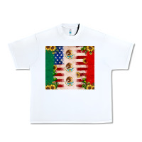 White American flag mexico flag sunflower cactus Urban Heavy Tee - JahusDesignShop