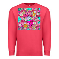 Cardinal hairstylist coffee cups and daisy with leopard seamless pattern bbs Premium Sweatshirt - BundleAndBundleShop
