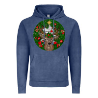Vintage Denim deer christmas Vintage Hoodie - BundleAndBundleShop