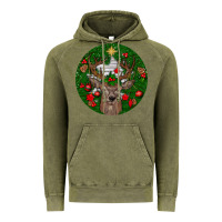 Vintage Olive deer christmas Vintage Hoodie - BundleAndBundleShop