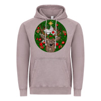 Vintage Zinc deer christmas Vintage Hoodie - BundleAndBundleShop