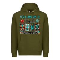 Army Green it's a good day to teach tiny humans Premium Hoodie - OliviaCreatesArt