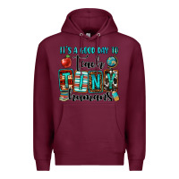 Burgundy it's a good day to teach tiny humans Premium Hoodie - OliviaCreatesArt