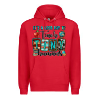 Red it's a good day to teach tiny humans Premium Hoodie - OliviaCreatesArt