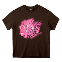 Chocolate Brown breast cancer patches Heavy Core Tee - Jasminsmagicworld