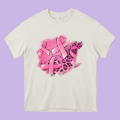 Breast Cancer Patches Heavy Core Tee Designed By Jasminsmagicworld