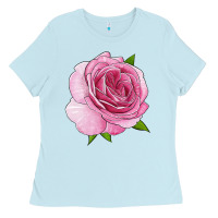 Baby Blue all dressed up rose Ladies Tee - LillyAllenDesigns