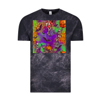 Cloud Black halloween party seamless pattern Vintage Tee - BundleAndBundleShop