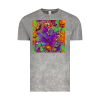 Cloud Rock halloween party seamless pattern Vintage Tee - BundleAndBundleShop
