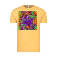 Vintage Mustard halloween party seamless pattern Vintage Tee - BundleAndBundleShop