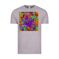 Vintage Zinc halloween party seamless pattern Vintage Tee - BundleAndBundleShop