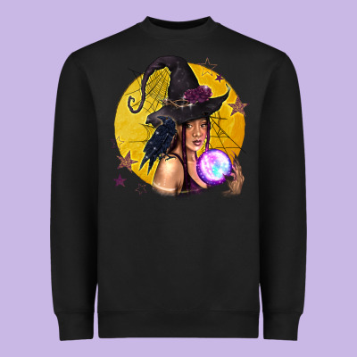 Black Witch Heavyweight Sweatshirt Designed By Texasbilliewilder