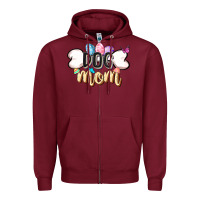 Burgundy Easter Dog Mom Easter Day Zipper Hoodie - CowGirlArtShop