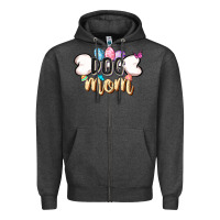 Charcoal Heather Easter Dog Mom Easter Day Zipper Hoodie - CowGirlArtShop