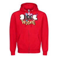 Red Easter Dog Mom Easter Day Zipper Hoodie - CowGirlArtShop