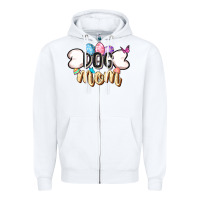 White Easter Dog Mom Easter Day Zipper Hoodie - CowGirlArtShop