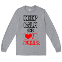 Heather Grey Keep Calm And Love Furries Long Sleeve Tee - Bettercallsaul