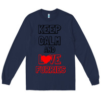 Navy Keep Calm And Love Furries Long Sleeve Tee - Bettercallsaul