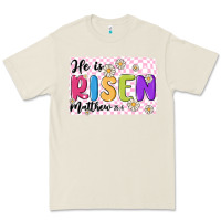 Bone checkered risen Premium Tee - MaliasSmallBusiness
