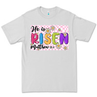 Dove Grey checkered risen Premium Tee - MaliasSmallBusiness