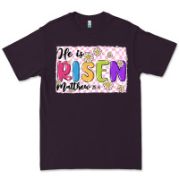 Plum checkered risen Premium Tee - MaliasSmallBusiness