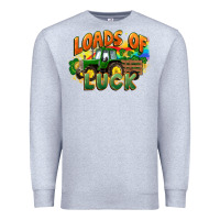 Heather Grey Loads of luck with tractor St. Patricks Day Premium Sweatshirt - FaDigitalArtStudio