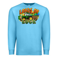 Ocean Blue Loads of luck with tractor St. Patricks Day Premium Sweatshirt - FaDigitalArtStudio