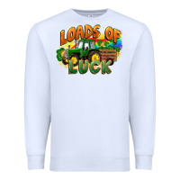 White Loads of luck with tractor St. Patricks Day Premium Sweatshirt - FaDigitalArtStudio