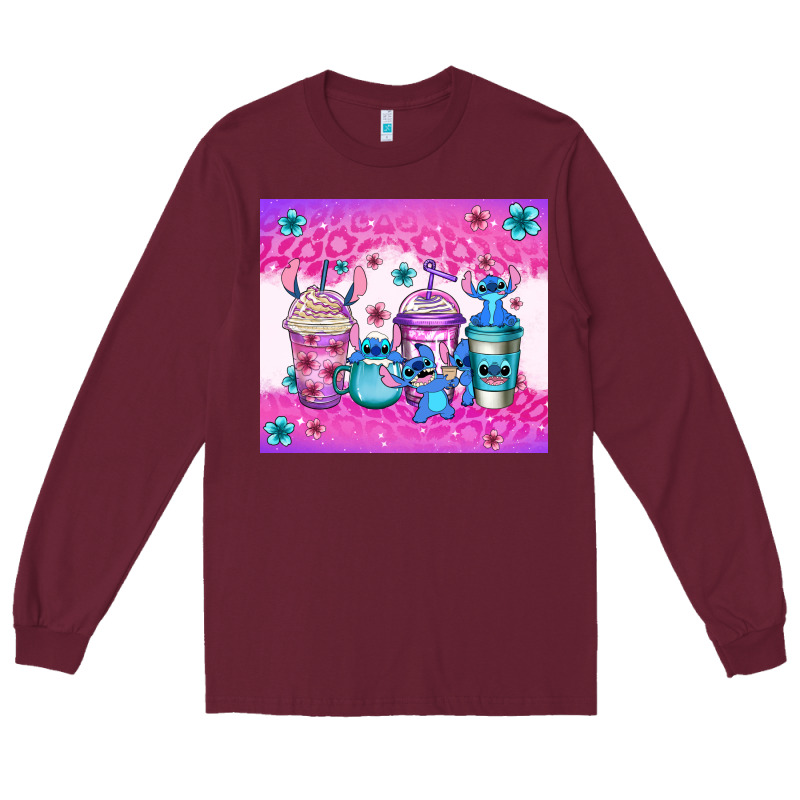 Stitch Coffee Cups Long Sleeve Tee by Jasminsmagicworld | Teevron