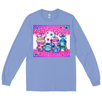 Colony Blue stitch coffee cups Long Sleeve Tee - Jasminsmagicworld