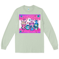 Matcha stitch coffee cups Long Sleeve Tee - Jasminsmagicworld