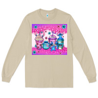 Mushroom stitch coffee cups Long Sleeve Tee - Jasminsmagicworld