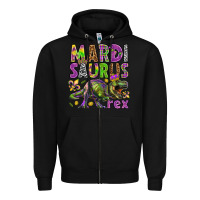 Black Mardi Saurus Rex Zipper Hoodie - HowdyJamesFarm