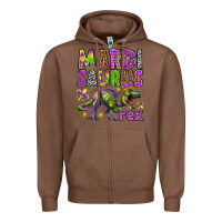 Chestnut Mardi Saurus Rex Zipper Hoodie - HowdyJamesFarm