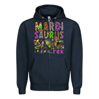 Navy Mardi Saurus Rex Zipper Hoodie - HowdyJamesFarm