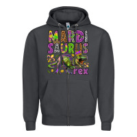 Smoke Mardi Saurus Rex Zipper Hoodie - HowdyJamesFarm