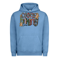 Pigment Pebble Blue Cookie Baking Crew Urban Hoodie - CowhideDigitalArt