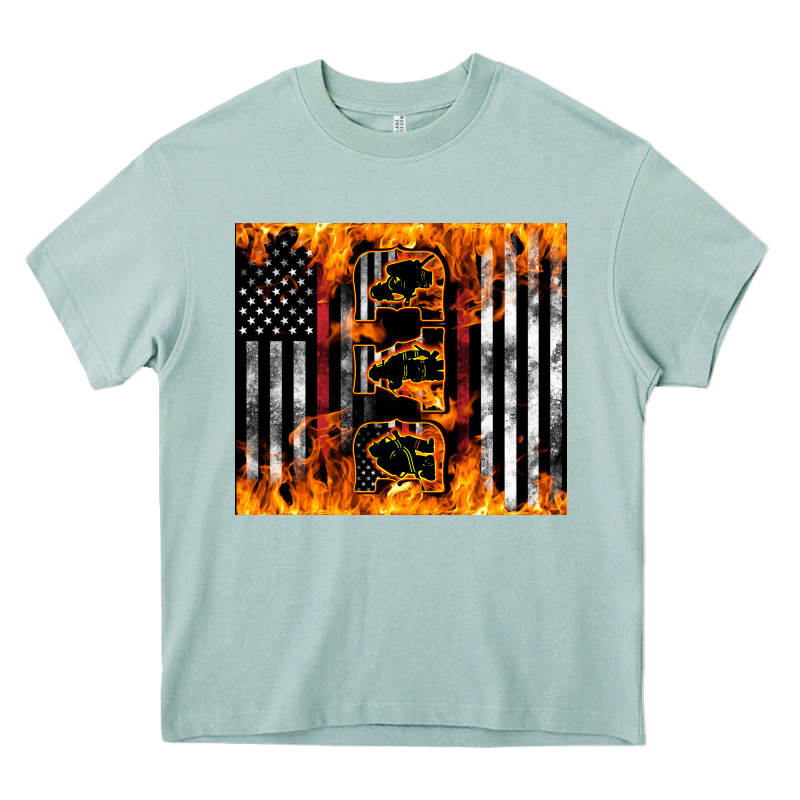 Western Firefighter Dad Heavy Core Tee by LillyAllenDesigns | Teevron