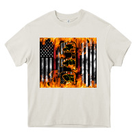 Cream Western Firefighter Dad Heavy Core Tee - LillyAllenDesigns